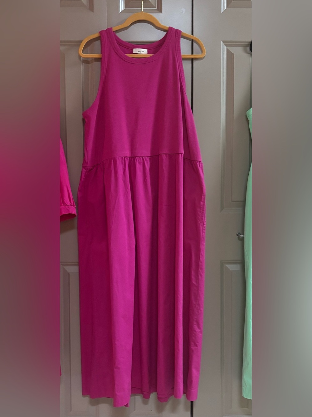 Bright Fuchsia Sleeveless Maxi Dress